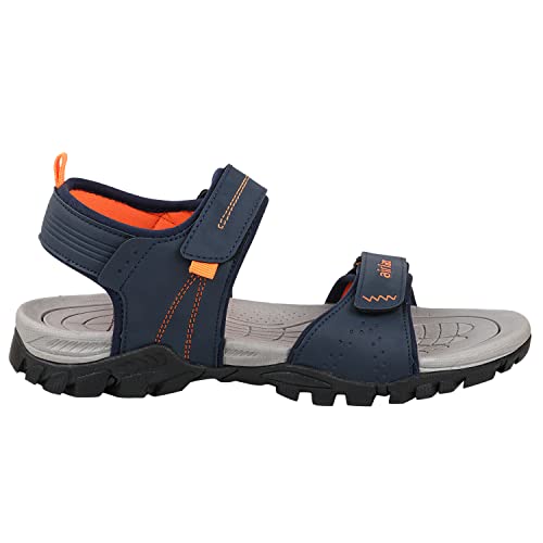 Image of AIRFAX Men's Casual|Indoor /Outdoor| Lightweight & Comfortable | Fashionable & Regular Use | with Phylon Technology Sole Valcro Sports Sandals-Black(AZONIX1)