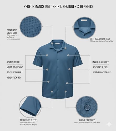 Image of FASHA Men's Half Sleeve Shirt for Men - Casual Summer Shirt, Regular Fit Collared Button Down, Stylish Lightweight Short Sleeve Shirt for Men, Formal & Casual Wear-Pack of 1