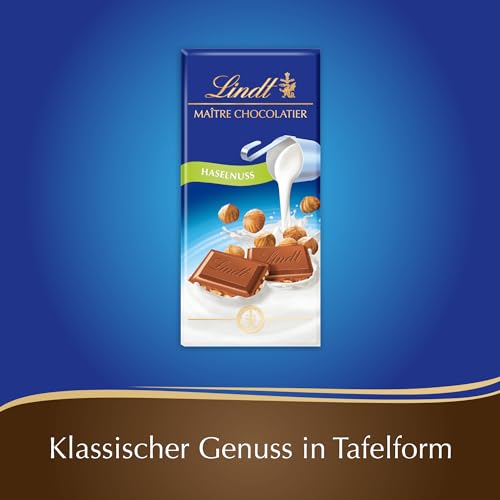 Lindt Schokolade | Vollmilch Haselnuss Tafel | 100g | zartschmelzende Vollmilch-Schokolade und knackigen Haselnussstücken | Schokoladen-Tafel 3