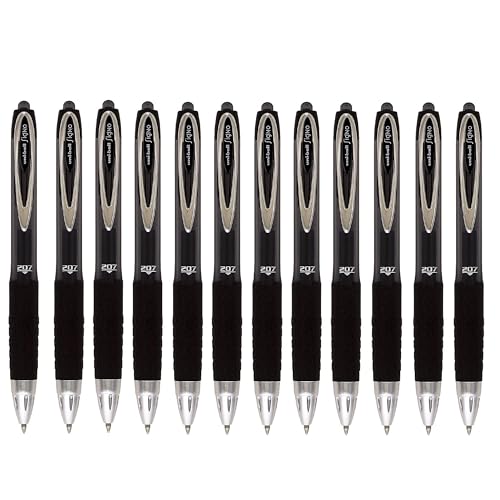 Uni Ball - Uni Mitsubishi Pencil - Stylo Roller Gel Longue Durée Signo 207 UMN207 - Grip Antidérapant - Pointe Acier 0,7 mm - Écriture Moyenne - Séchage...