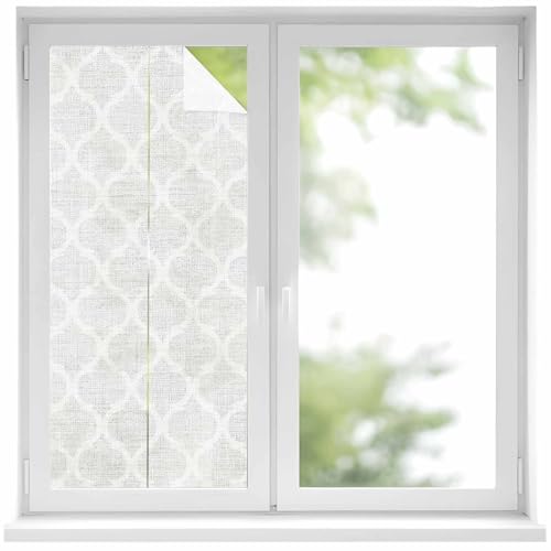 Vinilo decorativo para ventanas blanco 19.6 x 39.3 pulgadas miniatura 1