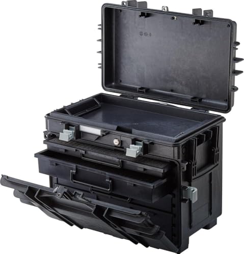 GT LINE AI1.KT01 Carro portaherramientas con Compartimento Inferior para cajones Fabricada en Polipropileno (Exterior 581 x 381 x 455 mm) Negro (ARAI1.KT01)
