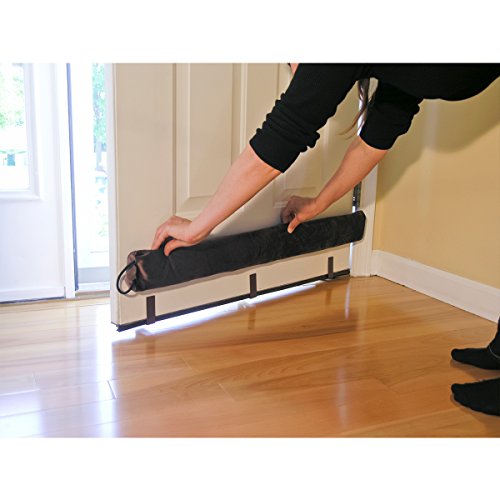 Evelots Door Draft Stopper-Metal Clips-No Repositioning-No Cold Air Dust-3 Feet