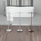Gatco 1506 Floor Standing S Style Towel Holder, Satin Nickel