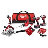 Milwaukee 2695-26CX M18 Cordless 6-Tool Combo Kit