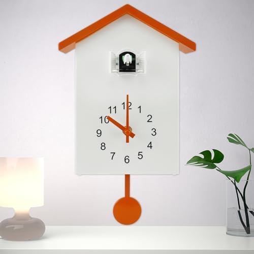Minimalist Cuckoo Clock with Gossip Sound Battery Operated for Home Decor