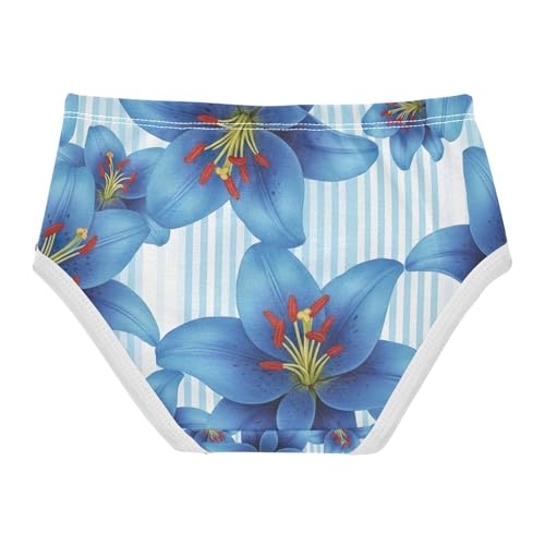 Blue Lilies Undies for Toddler Girls, Underwear Girls, 2T–8 Years2