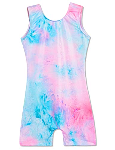 Image of Domusgo Gymnastics Leotards for Girls Sparkly One Piece Biketard Size 1-10Y