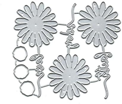 Sunflower Spring Flowers Diasy Greeting Card Metal Die Cuts,Snowflake Flower Leaf Cutting Dies Cut Stencils DIY Scrapbooking Decorative Embossing Paper Scrapbooking Card Making image 4