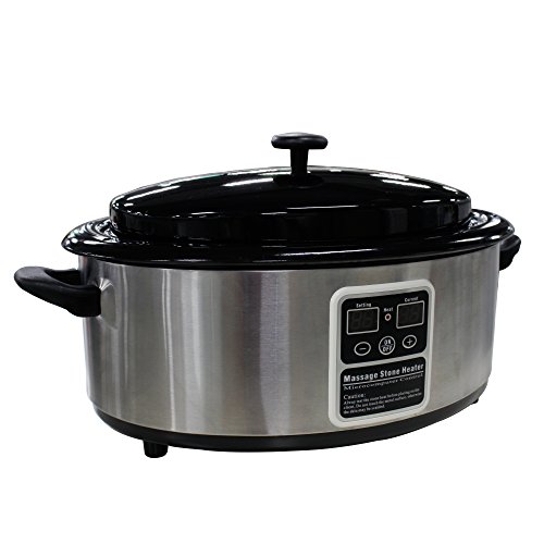 Foto von Master Massage Hot Stone Wärmegerät mit digitaler Kontrolleinheit und Temperaturanzeige inkl. Schäpfkelle 6 Liter