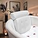 ESSORT Bathtub Pillow, Large Spa 3D Air Mesh Bath Pillow, Luxury Comfortable Soft Bath Cushion Headrest, for Head Neck Shoulder Support Backrest, Fits Any Size of Tubs, Jacuzzi (White)