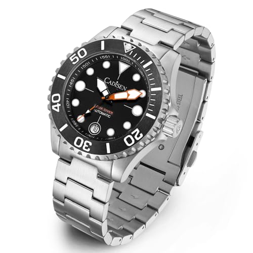 Montre automatique CADISEN homme étanche 100m en acier inoxydable