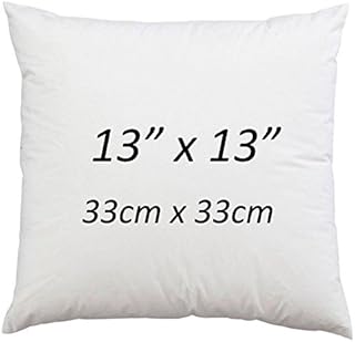 BEDWAY 13" x 13" Cushion Pad Square Fillers Hollowfibre Filling 13" Inch Cushion Inserts Pads Non Allergic (33cm x 33cm) - Pack of 4