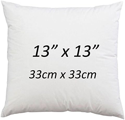 BEDWAY 13" x 13" Cushion Pad Square Fillers Hollowfibre Filling 13" Inch Cushion Inserts Pads Non Allergic (33cm x 33cm) - Pack of 4