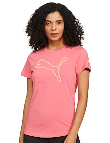 Image of Puma Women's Sporty Graphic T-Shirt 6 | 100% Cotton Regular Fit T-Shirt with Bold Puma Cat Print for Women | Soft & Breathable Crew Neck Tee for Sporty Looks, Travel & Everyday Street Style