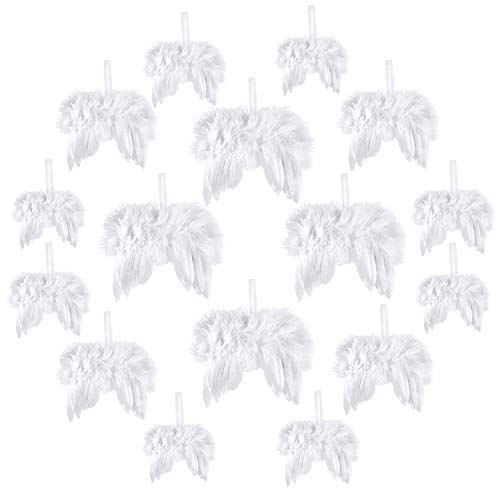 Fepito 16 Pcs White Feather Christmas Decorations Angel White Feather Wing Ornament For Christmas Party Decoration Diy Craft #TOP6