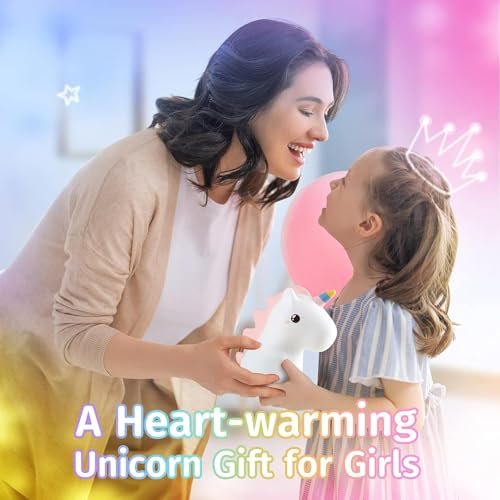 Image of Desidiya Cute Unicorn Night Light Rechargeable LED Silicone Lamp for Toddler, Kids Room, Nursery, Squishy Room, Decor, Bedroom (Multi)