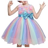 [Cousannory] 子供服 ベビー 女の子 ワンピース 夏 帽子 セット サマードレス キッズ フォマール フリル袖 女の子 赤ちゃん プリンセスドレス 花柄スカート 夏服 チュールスカート お宮参り 誕生日 旅行 海辺 子供の日 プレゼント(0616B-ライトブルー,150)