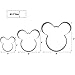 Funwhale 3 Tier Mouse Multilayer Anniversary Birthday Cake Baking Pans, Stainless Steel 3 Sizes Rings Mouse Molding Mousse Cake Rings