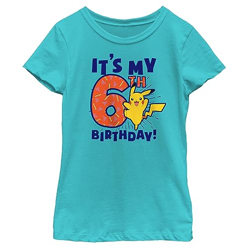 Girl's Pokemon It’s My 6th Birthday Pikachu T-Shirt