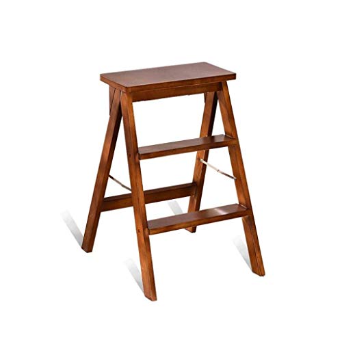 Taburete de cocina de madera maciza con escalera ascendente para el hogar 2