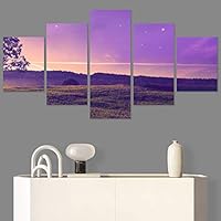 SIGNWIN 5 Panel Canvas Wall Art Modern Art Astronomy & Space Cosmic Decorative Elements Dramatic Multicolor Photography for Home Decorations Ready to Hang - 60