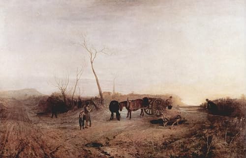 Lienzo decorativo Frostiger Morgen de William Turner, pintura de 60x90cm para el hogar