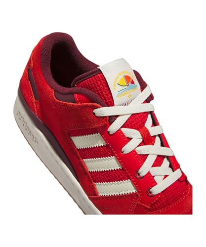 Image of adidas Originals Men Leather Forum Low CL Casual Shoe RED /Owhite /GUM3 (UK-12)