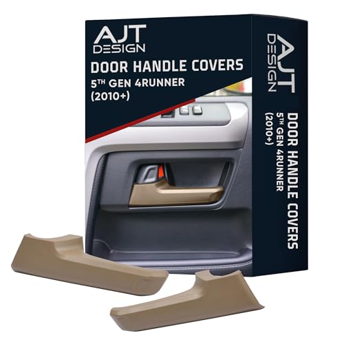 AJT DESIGN Door Handle Covers Compatible with Toyota 4Runner 2010+ (5th Gen) | 5th gen 4runner Chrome Delete | ABS Plastic Front & Back Interior Car Door Handle Cover| Made in USA | Quicksand