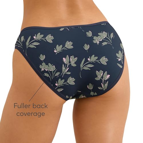 Image of Pact Women's Organic Cotton Bikini Underwear, Classic Fit Panties with High Cut Leg
