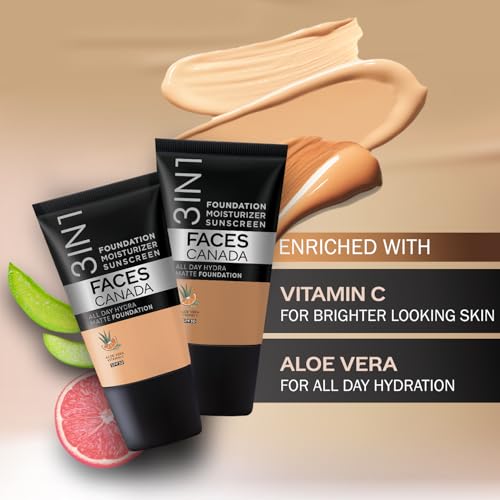 Image of FACESCANADA Airbrushed Shine Full Combo - All Day Full Hydra Matte Foundation - Rose Ivory 011 (18ml) + Strobe Cream - Rose Gold (18ml) | Illuminating & Glowing Makeup Base | 10HR Long Wear