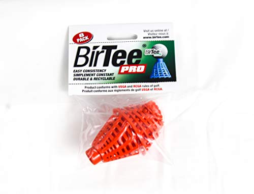 BirTee Pro Winter | Mat Golf Tees - 8 Pack (Orange) | Perfect