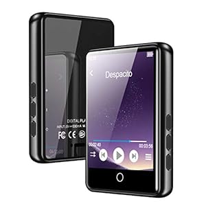 MP3-speler, Bluetooth 5.0, HiFi verliesloze MP3-speler, 2,4 inch LCD-touchscreen, muziekspeler met luidspreker, video, FM e-book opname, ondersteunt 128 G SD (hoofdtelefoon + USB + Duitse handleiding)