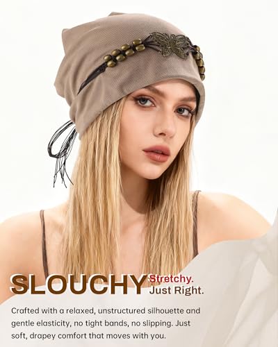 Gorro Slouchy para Mujer estilo Vintage Y2K miniatura 2