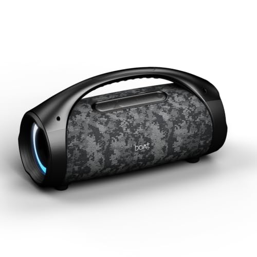 Image of boAt Stone 900 w / 80W Signature Sound, Up to 15 Hours Playtime, IPX5 Resistant, Type-C Charging, TWS Feature, Built-in Mic, Voice Assistant Portable Wireless Bluetooth Speaker (Graphite Black)