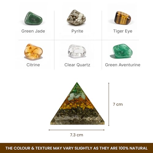Image of Astrotalk Dhan YOG Resin Pyramid | Home Decor Items for Wealth, Success & Positive Energy | Vastu Items for Home & Mandir | Decorative Items for Living Room | Home Decor Gift Item