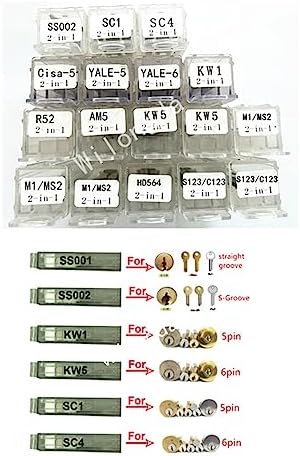 Professional Locksmith Tools SS001 SS002 SS002R SC1 SC4 KW1 KW5 R52 TE2 SC20 M1 AM5 for Door Civil Lock Hand Tool (Color : KW1)
