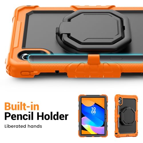 Coque Lenovo Tab M11 orange en silicone antichoc avec protège-écran - 7