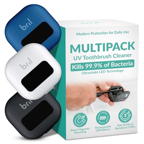 Bril Desinfectante UV-C para cepillos de dientes, limpiador portátil, funda de viaje, soporte magnético y estuche recargable para cualquier tamaño