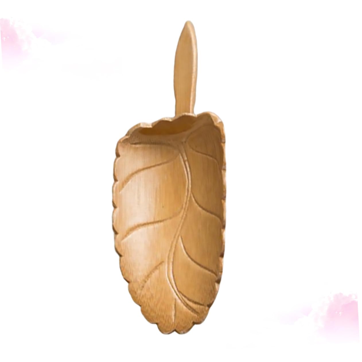 HOLIDYOYO Handmade Tea Scoop Retro Leaf Design Tea Shovel for Easy Cleaning for Home Office