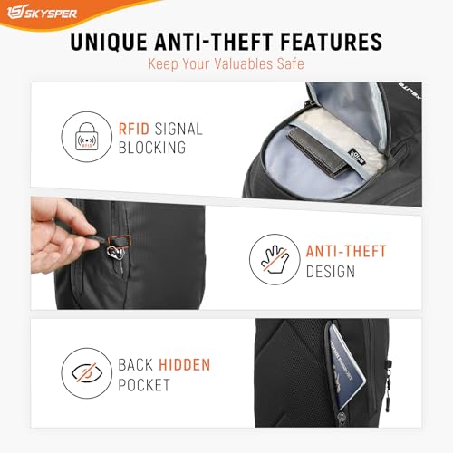 SKYSPER Sling Bag RFID Crossbody Sling Backpack Travel Cross Body Bag Shoulder Sling Daypack3