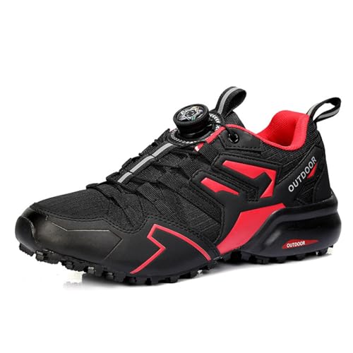 Outdoor Hiking Shoes Mens Casual Shoes Fishing Shoes Work Shoes Black Red