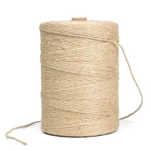 MDDK DY Corde en Jute 2mm x 500m – Longueur Extra pour Jardin, Décoration et Emballage Cadeaux, Corde Naturelle Résistante