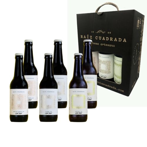 Pack cervezas artesanas - Cerveza Raíz Cuadrada - Pack degustación gourmet - 6x330 ml