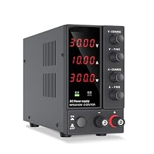Laboratory DC Power Supply Variable Adjustable 30V 10A Lab Power Supply 60V 5A Voltage Regulator Stabilizer With Intelligent Charging Mode for Laboratories, Electronic Work, DIY, etc.3 Digits 30V 10A