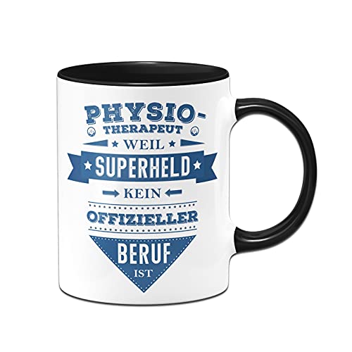 Tassenbrennerei Tasse mit Spruch Physiotherapeut weil Superheld...