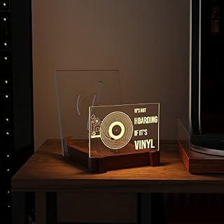 YuanDian lumineux pour disques vinyles, support pour tourne-disques, support en bois acrylique pour l’affichage et le stockage d’albums vinyles avec lumières blanches chaudes - Les Beatles, Paul McCartney, John Lennon, RIngo Starr, George Harrison YuanDian lumineux pour disques vinyles, support pour tourne-disques, support en bois acrylique pour l'affichage et le stockage d'albums vinyles avec lumières blanches chaudes – Image 3