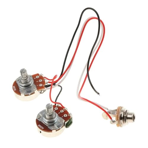 Bass Wiring Harness Prewired 3 Way Toggle Switch 250k 1T 1V Pots for Electric Bass