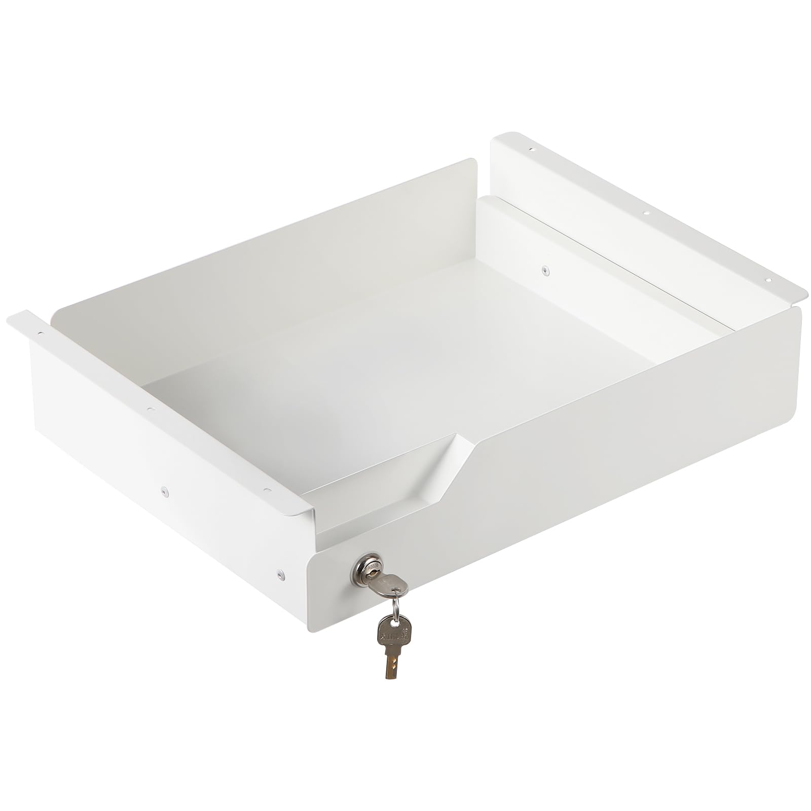 EasyVibe Sottomano cassetto sottostano sotto scrivania Scrivanie con serratura, bianco
