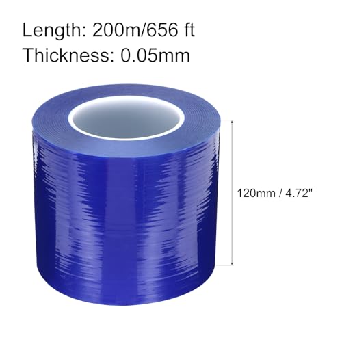 Image of MECCANIXITY Removable Protective Film Tape, 4 7 /10 Inch x 656 Ft Surface Protective Scratch Film Tape Roll for Furniture, Electrical Appliances, Blue